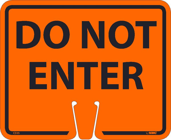 SAFETY CONE DO NOT ENTER SIGN, 10.375