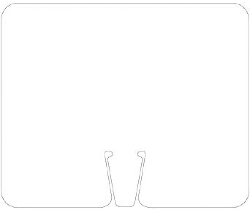 SAFETY CONE SIGNS, BLANK WHITE, 10.375 X 12.625