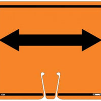 SAFETY CONE SIGNS, DOUBLE ARROW, 10.375 X 12.625