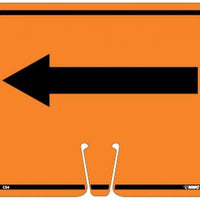 SAFETY CONE SIGNS, LEFT ARROW, 10.375 X 12.625