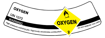 Air Compressed UN 1002 With Class 2 Non Flammable Gas Gas Cylinder Labels | CSL-03