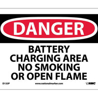 DANGER, BATTERY CHARGING AREA NO SMOKING OR OPEN. . ., 7X10, PS VINYL