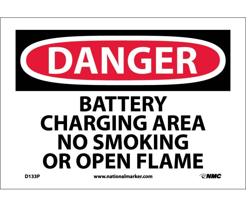 DANGER, BATTERY CHARGING AREA NO SMOKING OR OPEN. . ., 7X10, PS VINYL