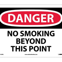DANGER, NO SMOKING BEYOND THIS POINT, 10X14, PS VINYL