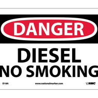 DANGER, DIESEL NO SMOKING, 7X10, .040 ALUM