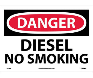 DANGER, DIESEL NO SMOKING, 10X14, PS VINYL