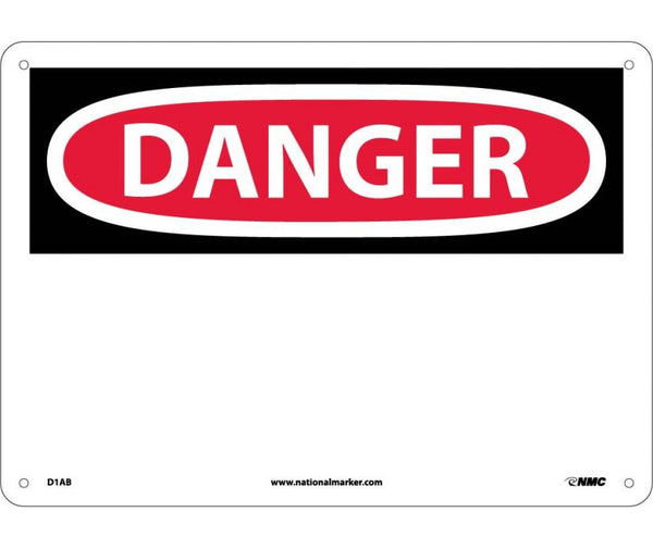 DANGER, (HEADER ONLY), 10X14, .040 ALUM