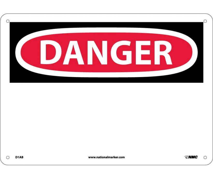 DANGER, (HEADER ONLY), 10X14, .040 ALUM