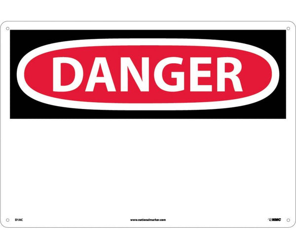 DANGER, (HEADER ONLY), 14x20, .040 ALUM