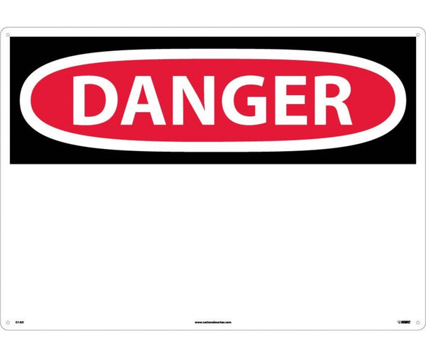 DANGER, (HEADER ONLY), 20x28, .040 ALUM