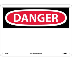DANGER, (HEADER ONLY), 10X14, RIGID PLASTIC