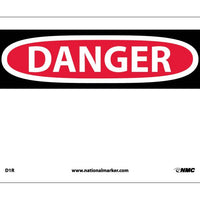 DANGER, (HEADER ONLY), 7X10, RIGID PLASTIC