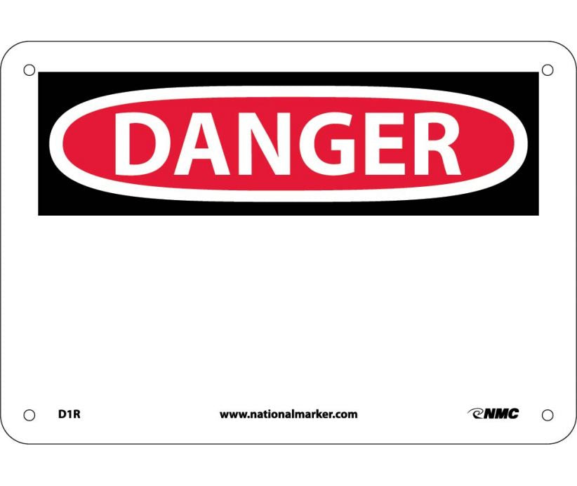 DANGER, (HEADER ONLY), 7X10, RIGID PLASTIC