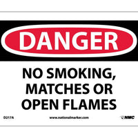 DANGER, NO SMOKING MATCHES OR OPEN FLAMES, 7X10, .040 ALUM