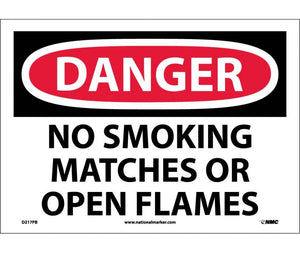 DANGER, NO SMOKING MATCHES OR OPEN FLAMES, 10x14, PS VINYL