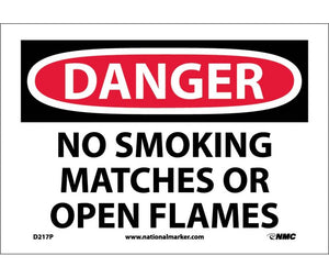 DANGER, NO SMOKING MATCHES OR OPEN FLAMES, 7X10, PS VINYL