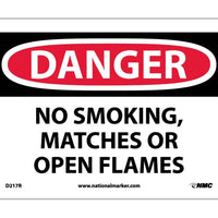 DANGER, NO SMOKING MATCHES OR OPEN FLAMES, 7X10, RIGID PLASTIC