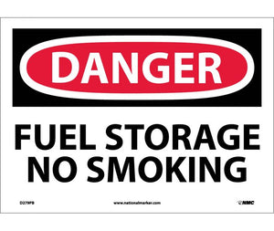 DANGER, FUEL STORAGE NO SMOKING, 10X14, PS VINYL