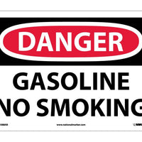 DANGER, GASOLINE NO SMOKING, 10X14, .040 ALUM