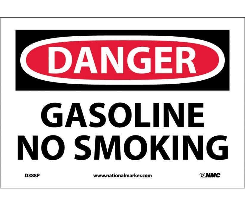 DANGER, GASOLINE NO SMOKING, 7X10, PS VINYL