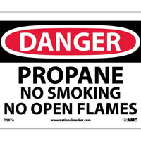 DANGER, PROPANE NO SMOKING NO OPEN FLAMES, 7X10, .040 ALUM
