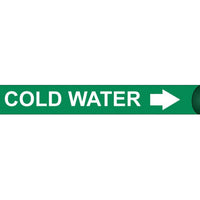 PIPEMARKER PRECOILED, COLD WATER W/G, FITS 3 3/8"-4 1/2" PIPE