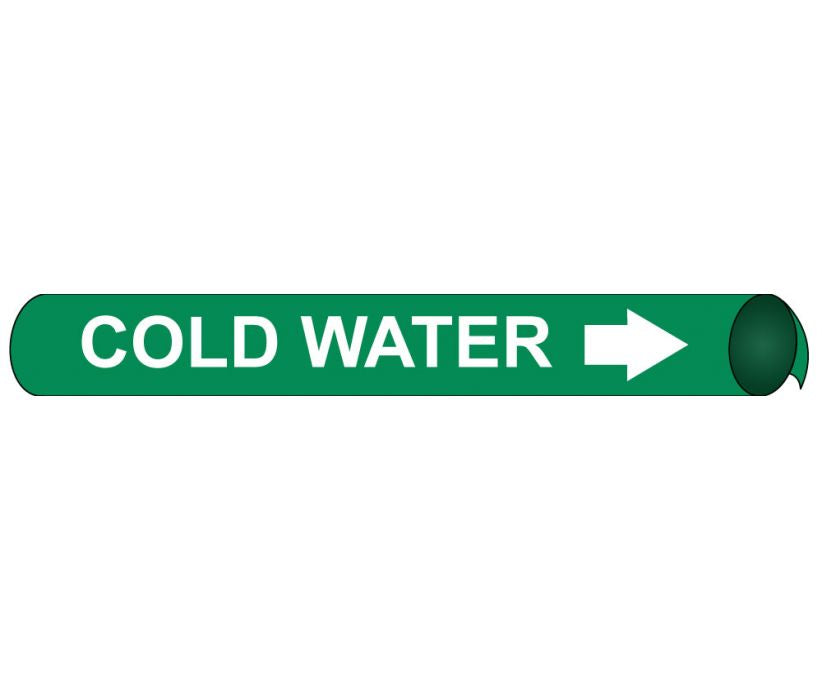PIPEMARKER PRECOILED, COLD WATER W/G, FITS 3 3/8