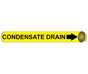 PIPEMARKER PRECOILED, CONDENSATE DRAIN B/Y, FITS 3 3/8"-4 1/2" PIPE