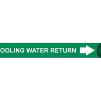 PIPEMARKER PRECOILED, COOLING WATER RETURN W/G, FITS 3 3/8"-4 1/2" PIPE