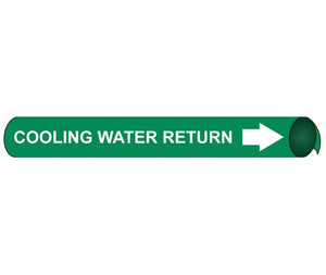 PIPEMARKER PRECOILED, COOLING WATER RETURN W/G, FITS 3 3/8"-4 1/2" PIPE