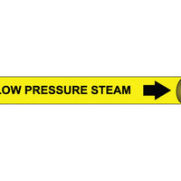 PIPEMARKER PRECOILED, LOW PRESSURE STEAM B/Y, FITS 3 3/8"-4 1/2" PIPE