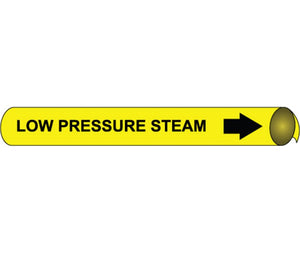 PIPEMARKER PRECOILED, LOW PRESSURE STEAM B/Y, FITS 3 3/8"-4 1/2" PIPE