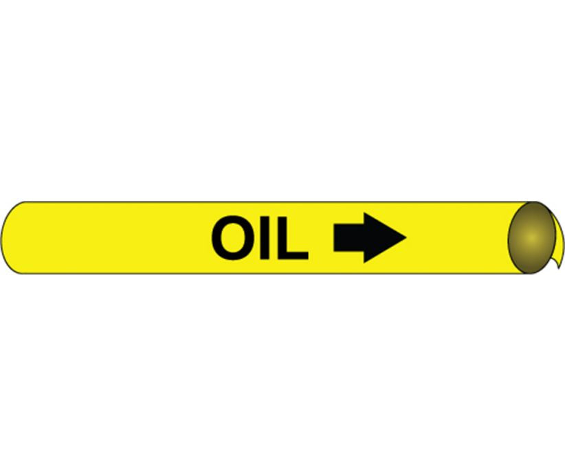 PIPEMARKER PRECOILED, OIL B/Y, FITS 3 3/8