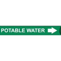 PIPEMARKER PRECOILED, POTABLE WATER W/G, FITS 3 3/8"-4 1/2" PIPE