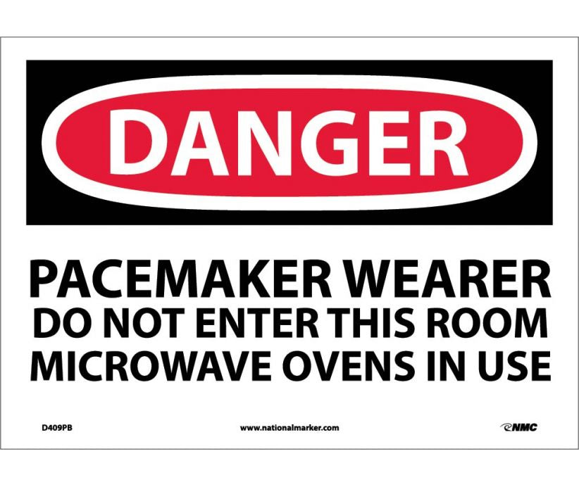 DANGER, PACEMAKER WEARER DO NOT ENTER THIS ROOM, 10X14, PS VINYL
