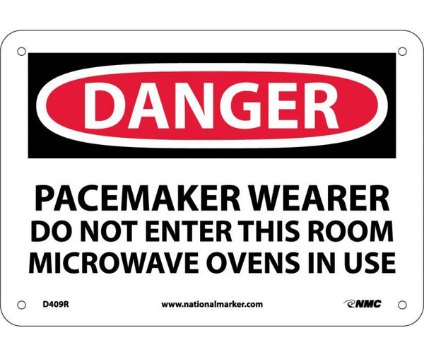 DANGER, PACEMAKER WEARER DO NOT ENTER THIS ROOM, 7X10, RIGID PLASTIC