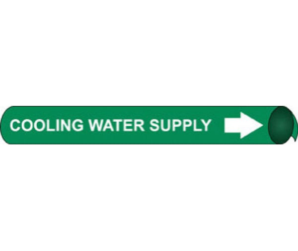 PIPEMARKER PRECOILED, COOLING WATER SUPPLY W/G, FITS 3 3/8