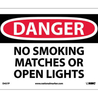 DANGER, NO SMOKING MATCHES OR OPEN LIGHTS, 7X10, PS VINYL