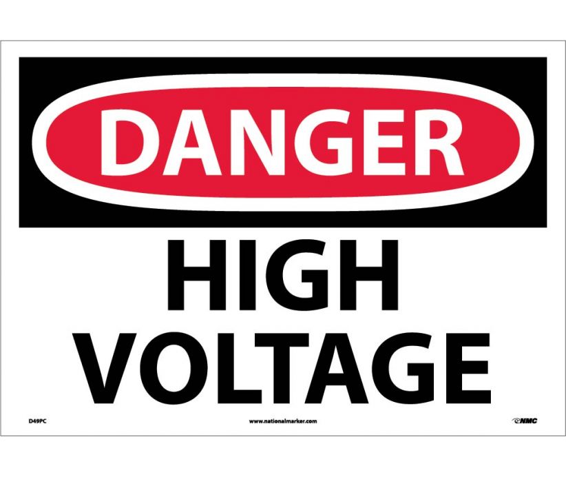 DANGER, HIGH VOLTAGE, 7X10, PS VINYL