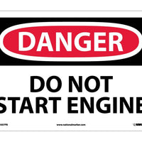 DANGER, DO NOT START ENGINE, 10X14, PS VINYL