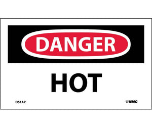 DANGER, HOT, 10X14, .040 ALUM