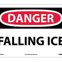 DANGER, FALLING ICE, 10X14, .040 ALUM