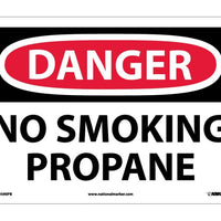 DANGER, NO SMOKING PROPANE, 10X14, PS VINYL