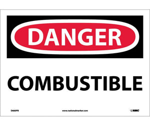 DANGER, COMBUSTIBLE, 10X14, PS VINYL