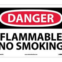 DANGER, FLAMMABLE NO SMOKING, 10X14, PS VINYL