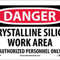 DANGER, CRYSTALLINE SILICA, 10X14, PS VINYL