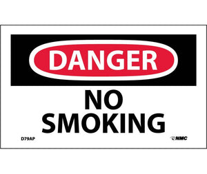DANGER, NO SMOKING, 3X5, PS VINYL, 5PK