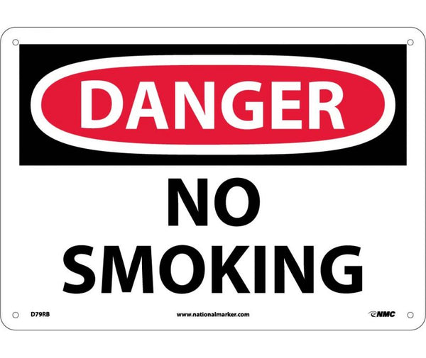 DANGER, NO SMOKING, 10X14, RIGID PLASTIC