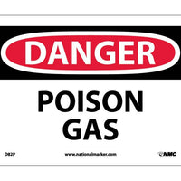 DANGER, POISON GAS, 10X14, .040 ALUM