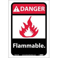 DANGER, FLAMMABLE (W/GRAPHIC), 14X10, PS VINYL